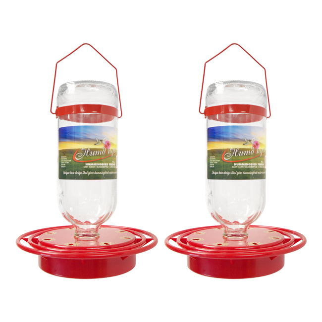 Turbine Glass Hummingbird Feeders, 16 oz., Pack of 2