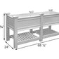 New England Cambridge Raised Planter Bed with Extension Kit