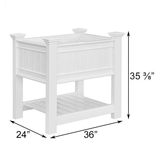 New England Cambridge Raised Planter Bed with Extension Kit