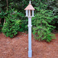 Pavilion Bird Feeder and Decorative Mounting Post, Verdigris