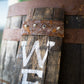 Amish-Made Welcome & Go Away Whiskey Barrel Porch Signs