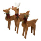 Amish-Made Wooden Deer Statues Package