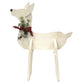 Amish-Made Wooden Doe Statue, White