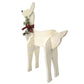 Amish-Made Wooden Doe Statue, White