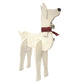Amish-Made Wooden Doe Statue, White