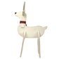 Amish-Made Wooden Reindeer Statues, White, Pack of 2