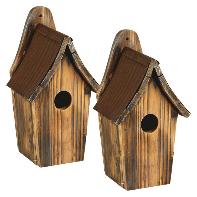 Woodlink Rustic Bluebird Houses, Pack of 2