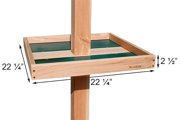 Woodlink Giant Post Mounted Seed Tray with 4 x 4 Adapter