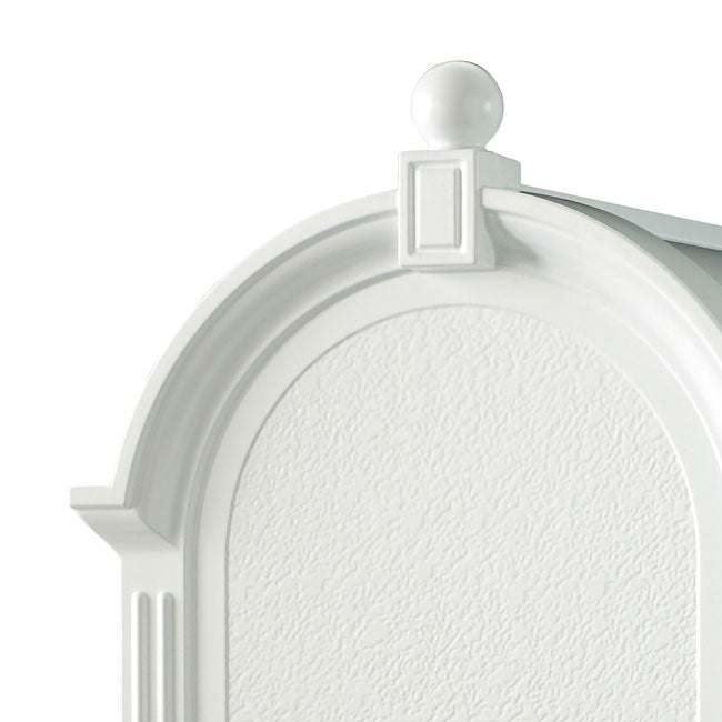 Whitehall Deluxe Mailbox, Post, and Brackets, White