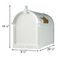 Whitehall Deluxe Mailbox, Post, and Brackets, White