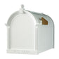 Whitehall Deluxe Mailbox, Post, and Brackets, White