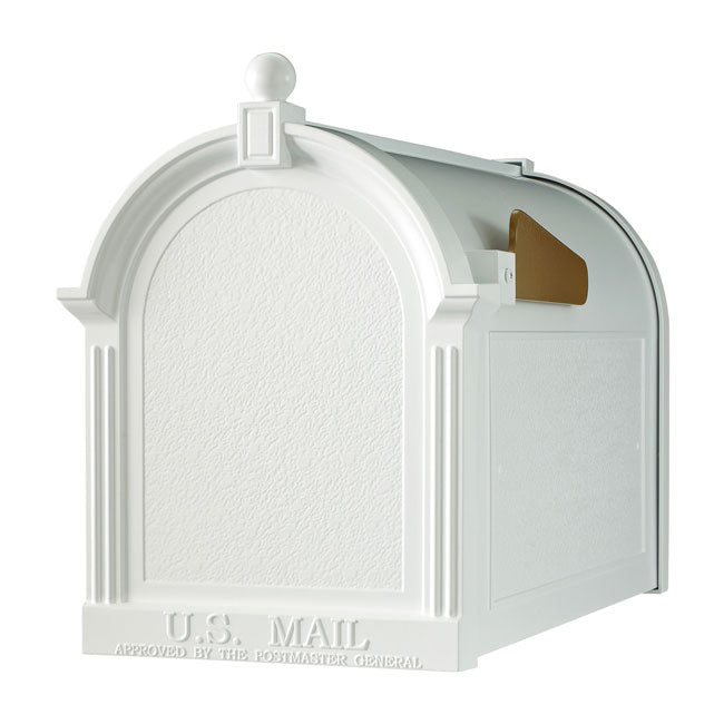 Whitehall Deluxe Mailbox, Post, and Brackets, White
