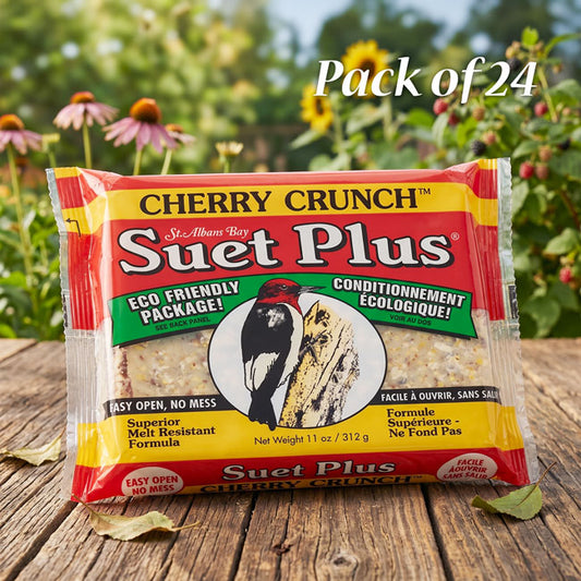Wildlife Sciences Cherry Crunch Suet Cake, 11 oz, Pack of 24