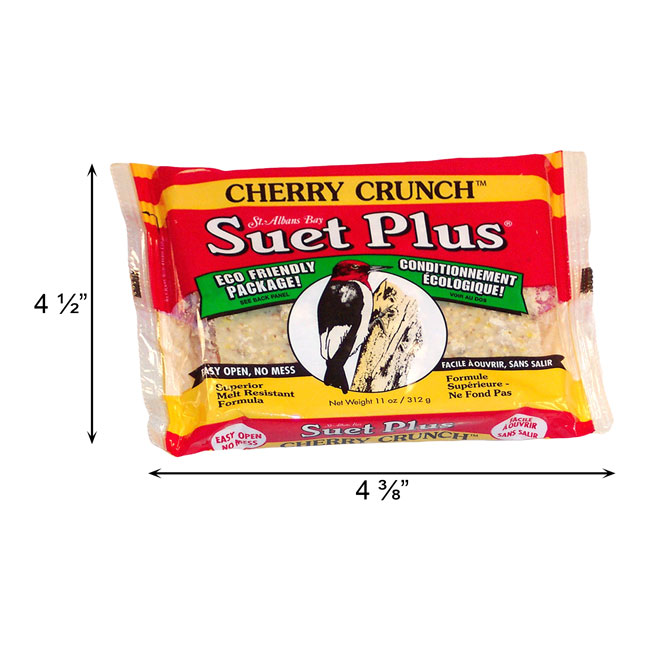 Wildlife Sciences Cherry Crunch Suet Cake, 11 oz, Pack of 24