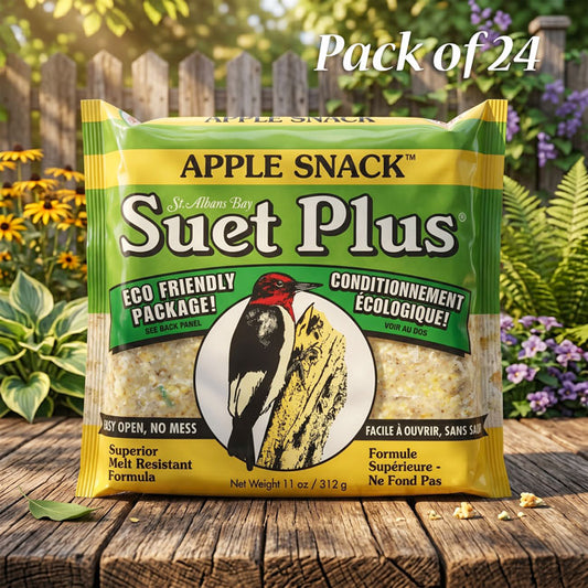 Wildlife Sciences Apple Snack Suet Cake, 11 oz, Pack of 24