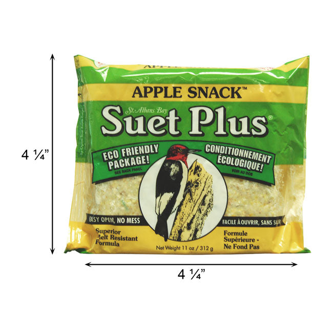 Wildlife Sciences Apple Snack Suet Cake, 11 oz, Pack of 24