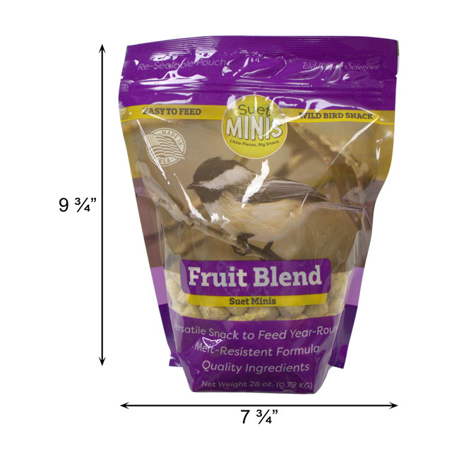 Wildlife Sciences Fruit Blend Suet Minis, Pack of 16