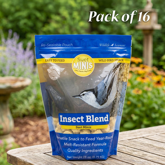Wildlife Sciences Insect Blend Suet Minis, Pack of 16