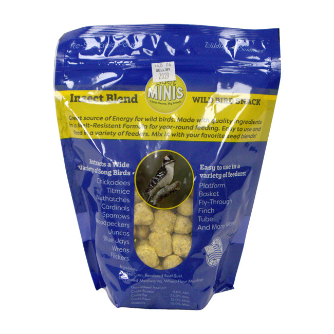 Wildlife Sciences Insect Blend Suet Minis, Pack of 16