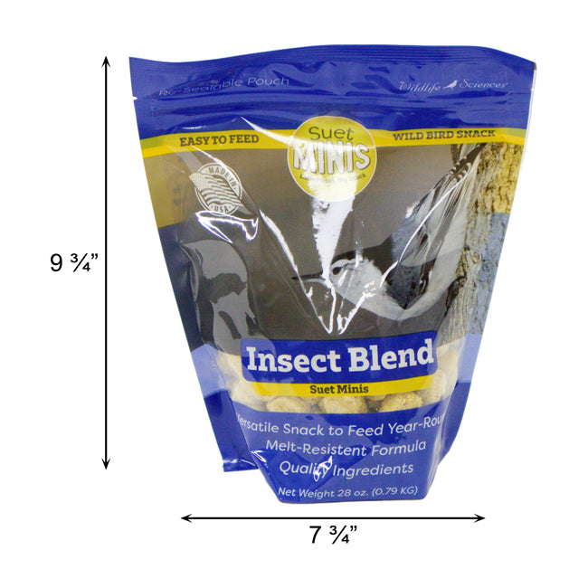 Wildlife Sciences Insect Blend Suet Minis, Pack of 16