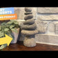 Ancient Graffiti Seven Stone Cairns, 10"H each, Pack of 2