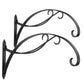 Achla Designs Wrought Iron Scroll Brackets, Black, Pack of 2