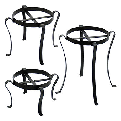 Achla Patio Plant Stand Assortment, Black, Set of 3