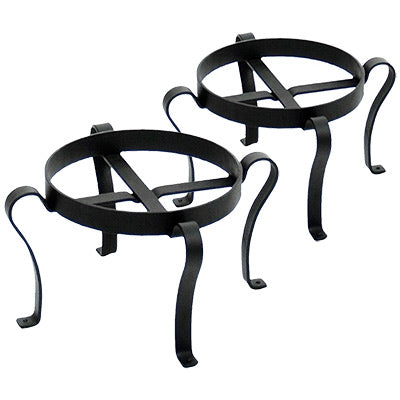 Achla Patio Plant Stands, Black, 8"H, Pack of 2