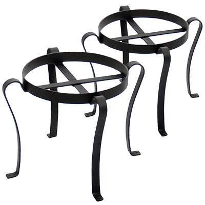 Achla Patio Plant Stands, Black, 12"H, Pack of 2