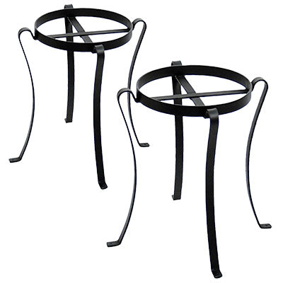 Achla Patio Plant Stands, Black, 18"H, Pack of 2