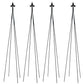 Achla Fleur-De-Lis Topiary Frames, Black, 78", Pack of 4