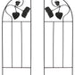 Achla Sunflowers Trellis Side Panels, Black, 58"H, Set of 2
