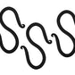 Achla Wrought Iron "S" Hooks, Black, 4.5", Pack of 3