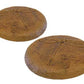 Athens Round Dragonfly Stepping Stones, Autumn Wheat, 2 Pack
