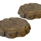 Athens Small Log Stepping Stones, Espresso, Pack of 2