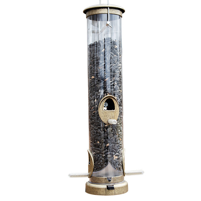 Aspects Seed Tube Wild Bird Feeders, Med., Brass, Pack of 2