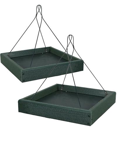 Audubon Recycled Plastic Platform Bird Feeders, Pack of 2