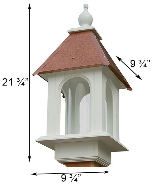 Camellia Bird Feeder and Decorative Mounting Post