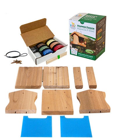 Woodlink Hopper Feeder DIY Craft Kits w/Milk Paint Powders