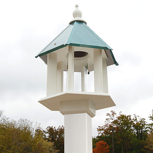 Deluxe Azalea Bird Feeder & Decorative Mounting Post, Verdi