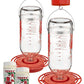 Best-1 Glass Jar Hummingbird Feeders w/ Nectar & Ant Moats