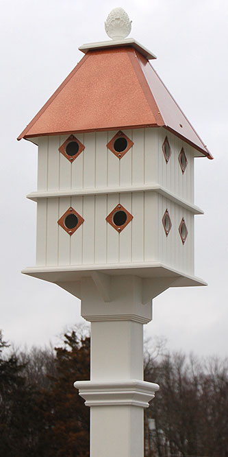 Manor Bird House and Decorative Mounting Post Kit