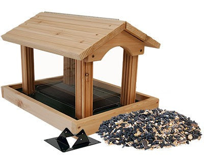 Professional Cedar Large Hopper Feeder w/Seed & Adapter