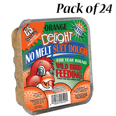 C&S Orange Delight No Melt Suet Dough, 11.75 oz., Pack of 24
