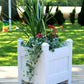Dura-Trel Small Planter Box, White, 16"L