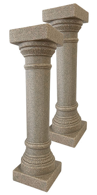 Emsco Greek Column Pedestals, Sandstone Colored, 32"H, 2 Pk