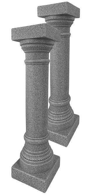 Emsco Greek Column Pedestals, Granite Colored, 32"H, 2 Pack