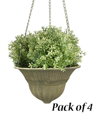 Esschert Design Aged Metal Hanging Baskets, 12" dia., 4 Pack