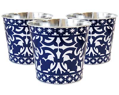 Esschert Design Portuguese Style Flower Pots, Pack of 3