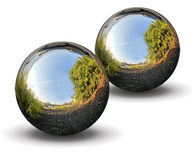 Esschert Stainless Steel Gazing Balls, 4" dia., Pack of 2